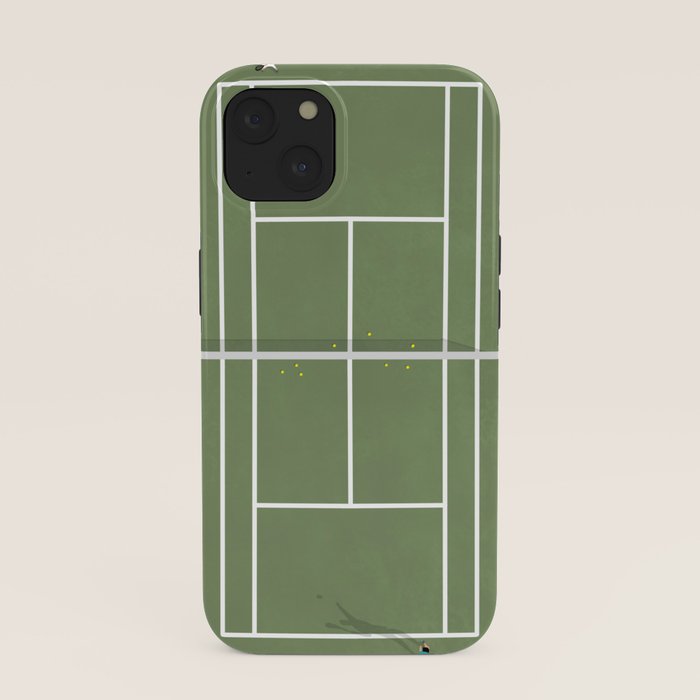 Tennis Court From Above | Illustration iPhone Case Gallery Image 37