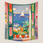 Sea View from the Window Wall Tapestry Gallery Image 1