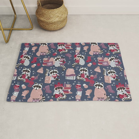 Hygge raccoon Rug Gallery Image 1