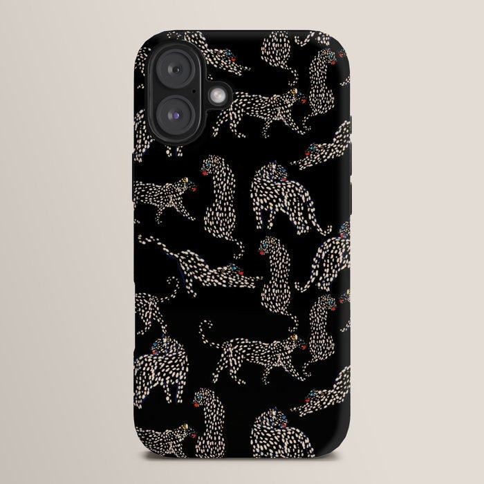 Boho modern black cheetah iPhone Case Gallery Image 14