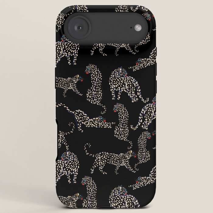 Boho modern black cheetah iPhone Case Gallery Image 6