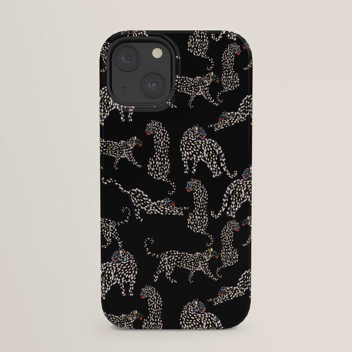 Boho modern black cheetah iPhone Case Gallery Image 29