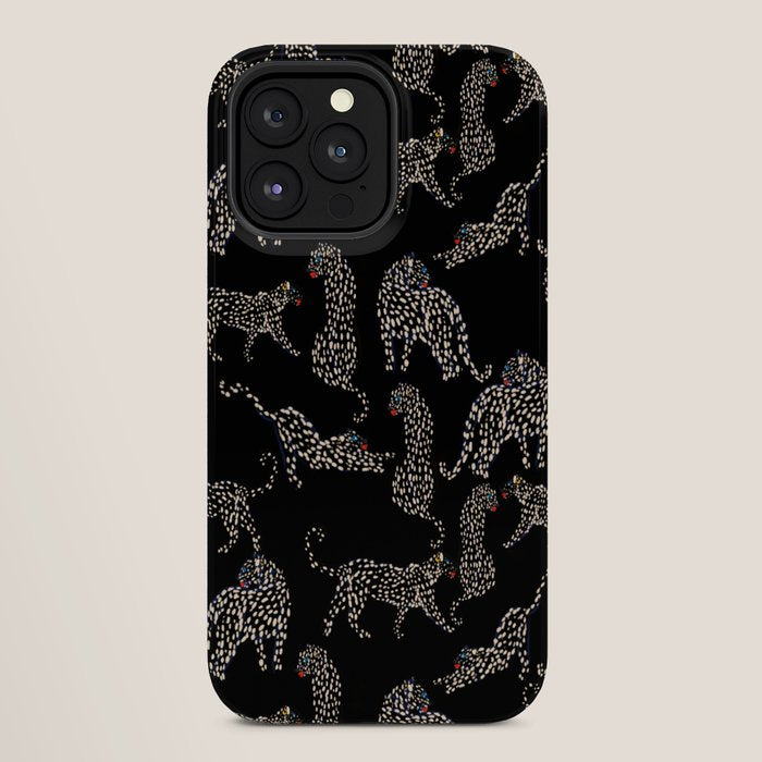 Boho modern black cheetah iPhone Case Gallery Image 28