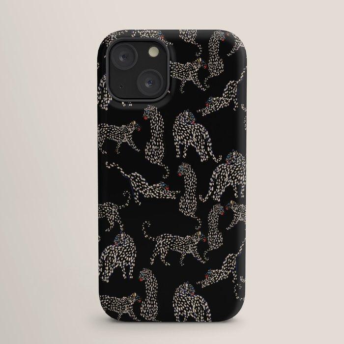 Boho modern black cheetah iPhone Case Gallery Image 17