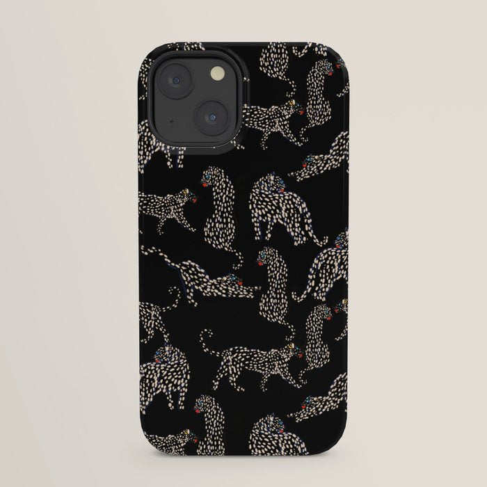 Boho modern black cheetah iPhone Case Gallery Image 21