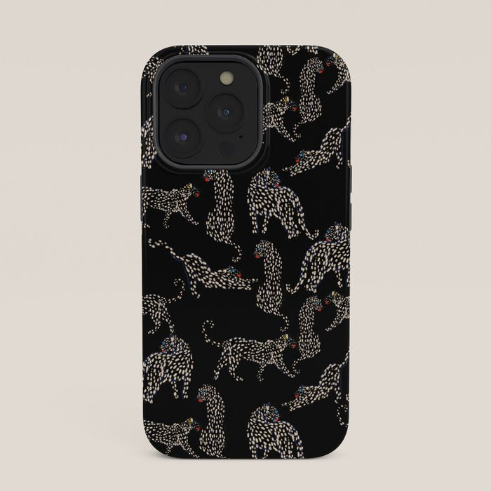 Boho modern black cheetah iPhone Case Gallery Image 35