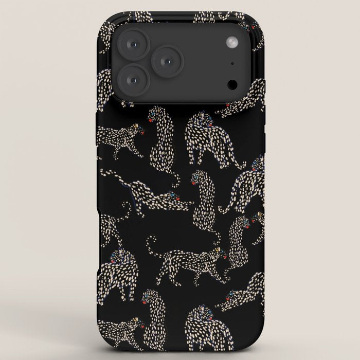 Boho modern black cheetah iPhone Case Gallery Image 8