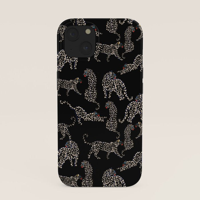 Boho modern black cheetah iPhone Case Gallery Image 37
