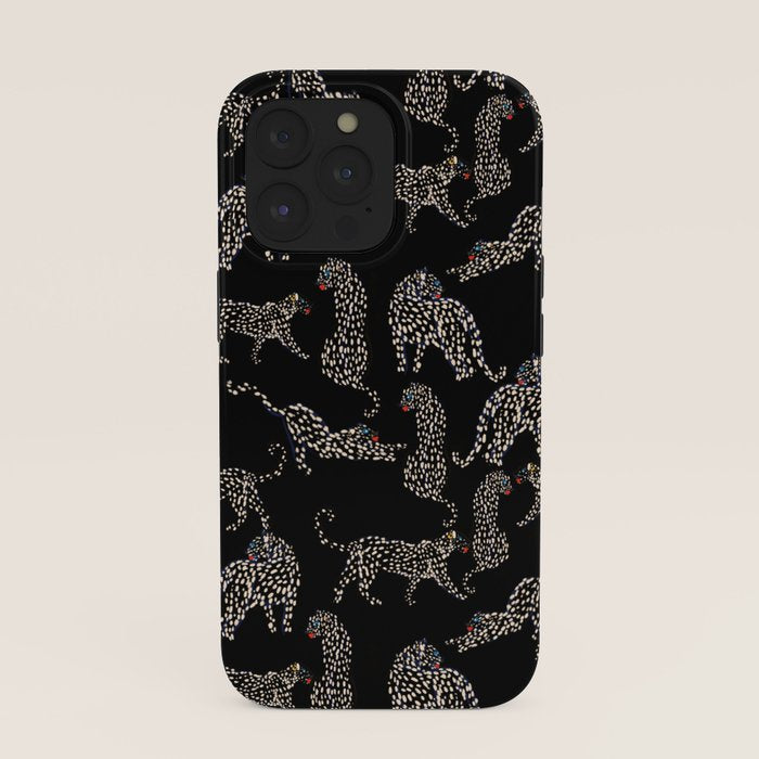 Boho modern black cheetah iPhone Case Gallery Image 39
