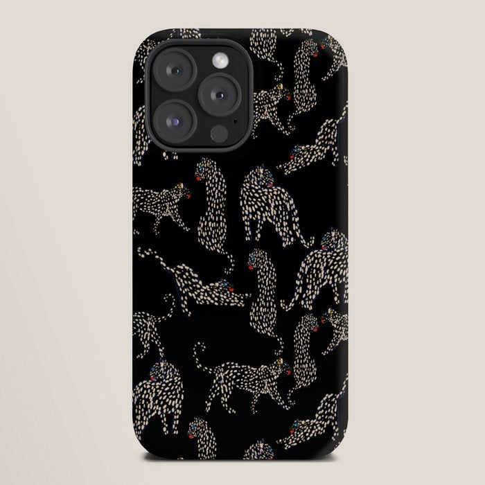 Boho modern black cheetah iPhone Case Gallery Image 20