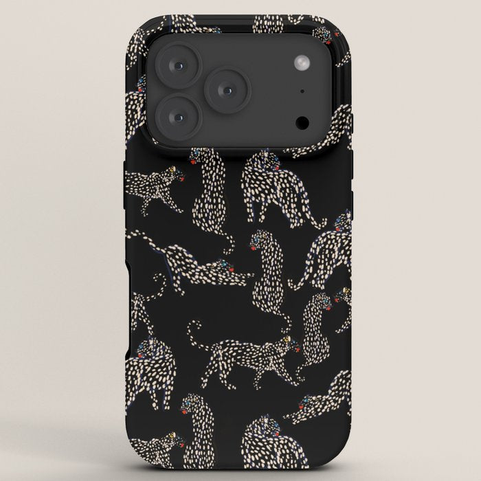 Boho modern black cheetah iPhone Case Gallery Image 7