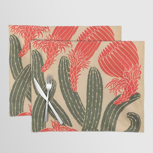 Mexico, Cactus Vintage Wall Art Placemat Gallery Image 1