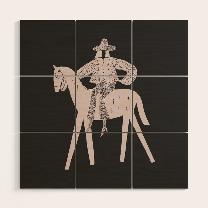 Solo Rider - Charcoal Wood Wall Art Gallery Image 3