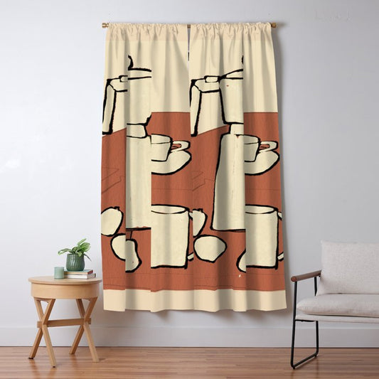 Coffee Time Window Curtain Gallery Image 1