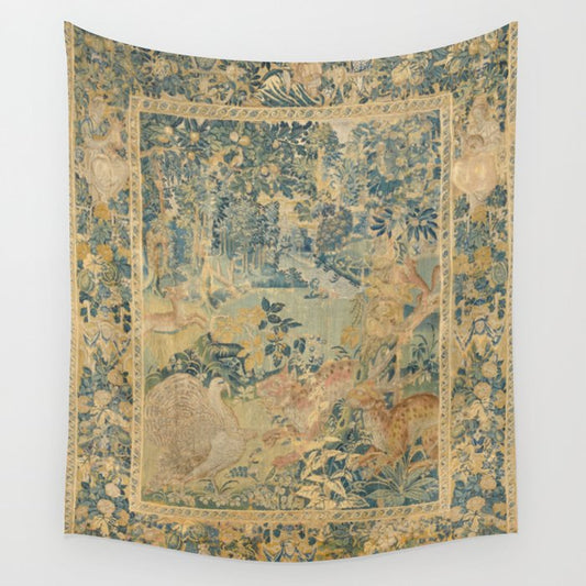 Antique 17th Century Gamepark French Aubusson Tapestry Wall Tapestry Gallery Image 2