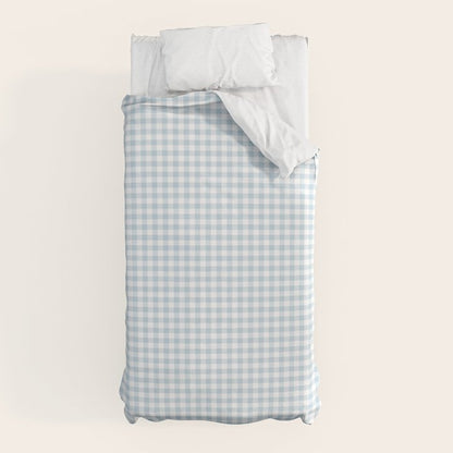 Baby Blue Gingham Check Duvet Cover Gallery Image 10