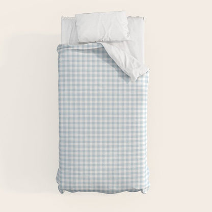 Baby Blue Gingham Check Duvet Cover Gallery Image 9