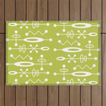 Mid Century Modern Radioactive Surfer 251 Chartreuse Outdoor Rug Gallery Image 1