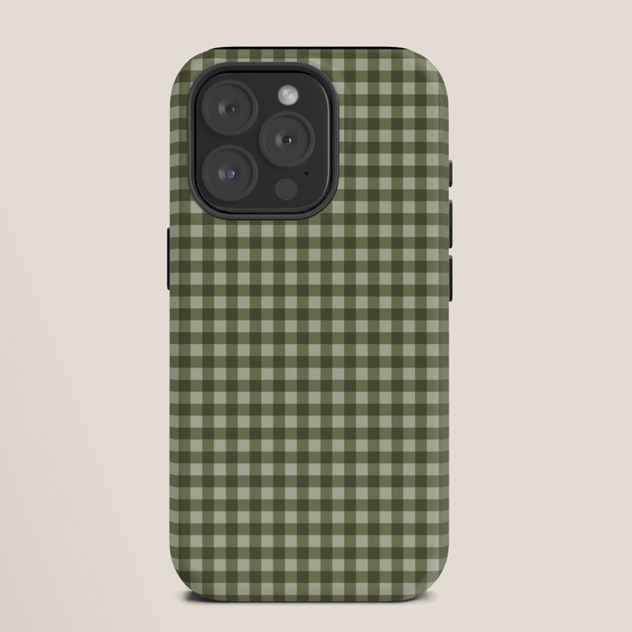 Gingham Plaid Pattern - Natural Green iPhone Case Gallery Image 11