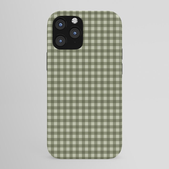 Gingham Plaid Pattern - Natural Green iPhone Case Gallery Image 43