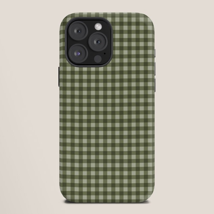 Gingham Plaid Pattern - Natural Green iPhone Case Gallery Image 12