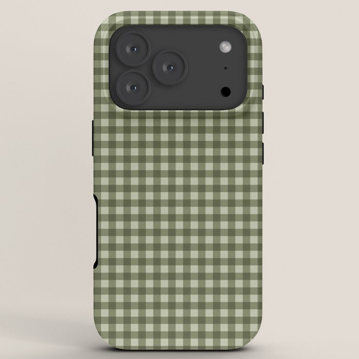 Gingham Plaid Pattern - Natural Green iPhone Case Gallery Image 7