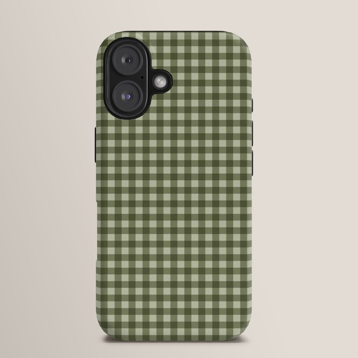 Gingham Plaid Pattern - Natural Green iPhone Case Gallery Image 13