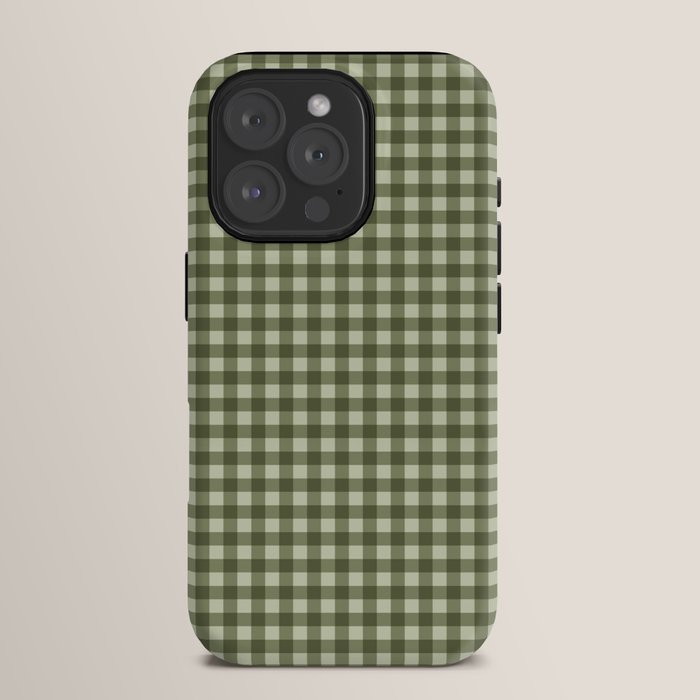 Gingham Plaid Pattern - Natural Green iPhone Case Gallery Image 15