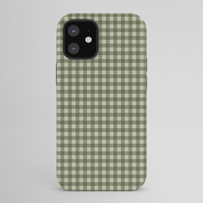 Gingham Plaid Pattern - Natural Green iPhone Case Gallery Image 42