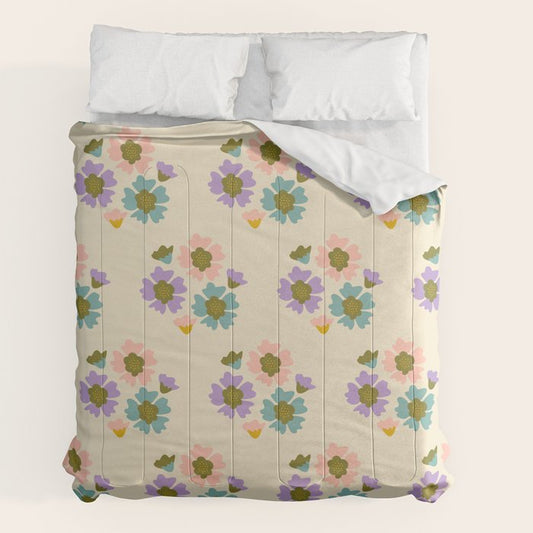 Blooming Flower - Cream Comforter Gallery Image 2