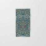 William Morris Vintage Blackthorn Indigo Blue 1892 Bath Towel Gallery Image 1