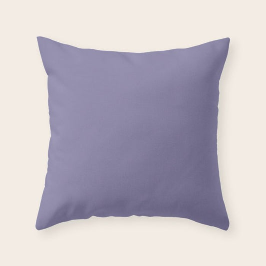 Neutral Lavender Purple Solid Color Throw Pillow Gallery Image 1