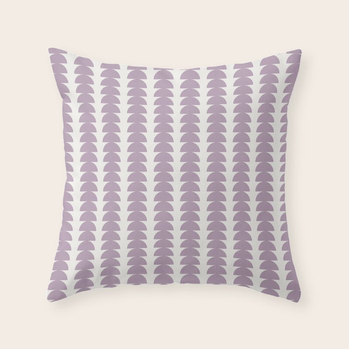 Maude Pattern - Lilac Purple Throw Pillow Gallery Image 5
