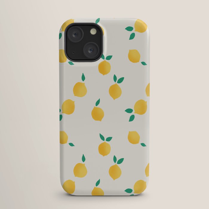 Sunny Mediterranean Lemon Pattern Summer Coastal Vibes iPhone Case Gallery Image 17