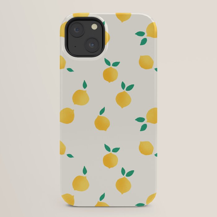 Sunny Mediterranean Lemon Pattern Summer Coastal Vibes iPhone Case Gallery Image 30