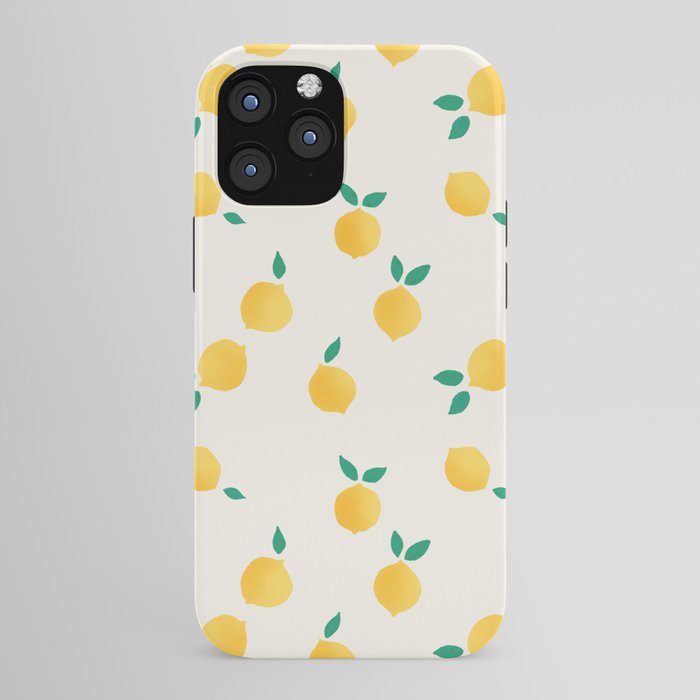 Sunny Mediterranean Lemon Pattern Summer Coastal Vibes iPhone Case Gallery Image 43