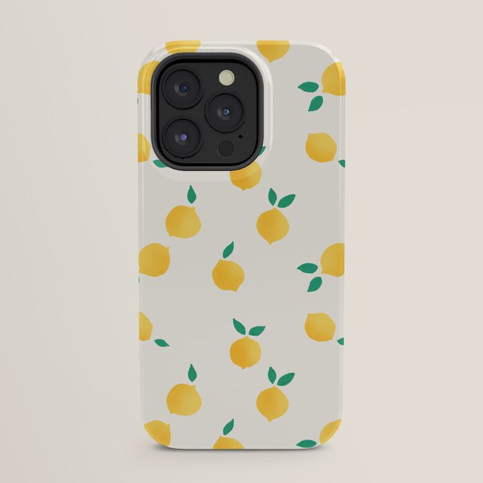 Sunny Mediterranean Lemon Pattern Summer Coastal Vibes iPhone Case Gallery Image 23