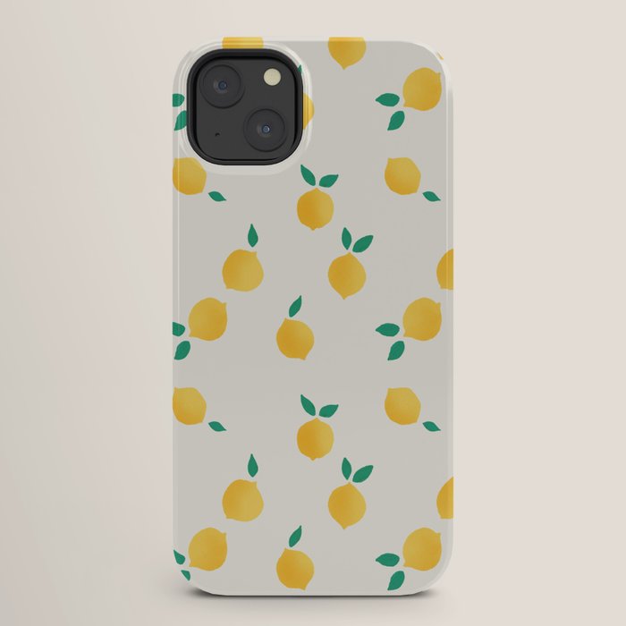 Sunny Mediterranean Lemon Pattern Summer Coastal Vibes iPhone Case Gallery Image 26