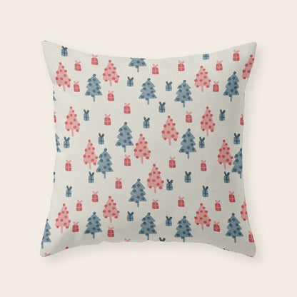 Christmas Trees & Gifts Throw Pillow Gallery Image 2