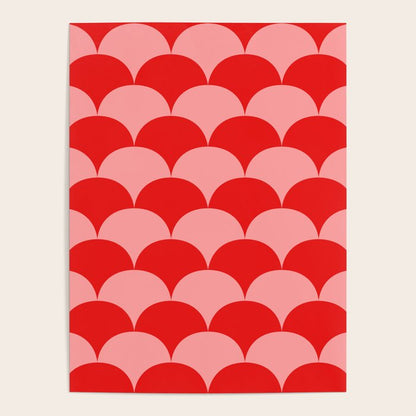 Deco Pattern pink and red Poster Gallery Image 2