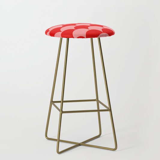 Deco Pattern pink and red Stool Gallery Image 2