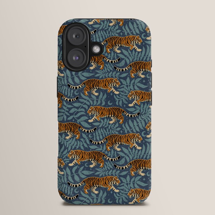 Tigers - dusky blue iPhone Case Gallery Image 13