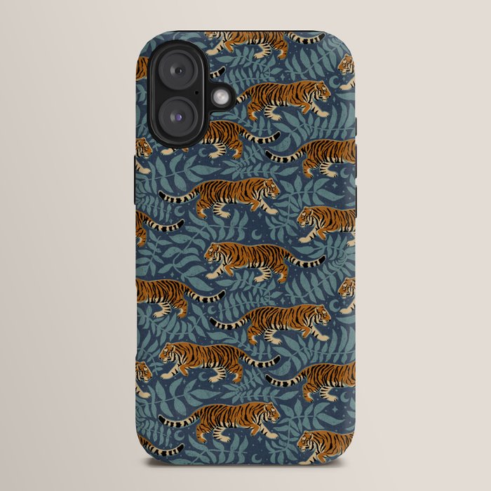 Tigers - dusky blue iPhone Case Gallery Image 14