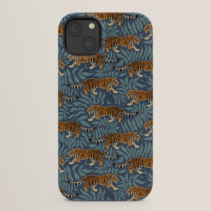 Tigers - dusky blue iPhone Case Gallery Image 22