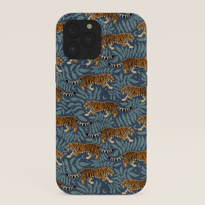 Tigers - dusky blue iPhone Case Gallery Image 40