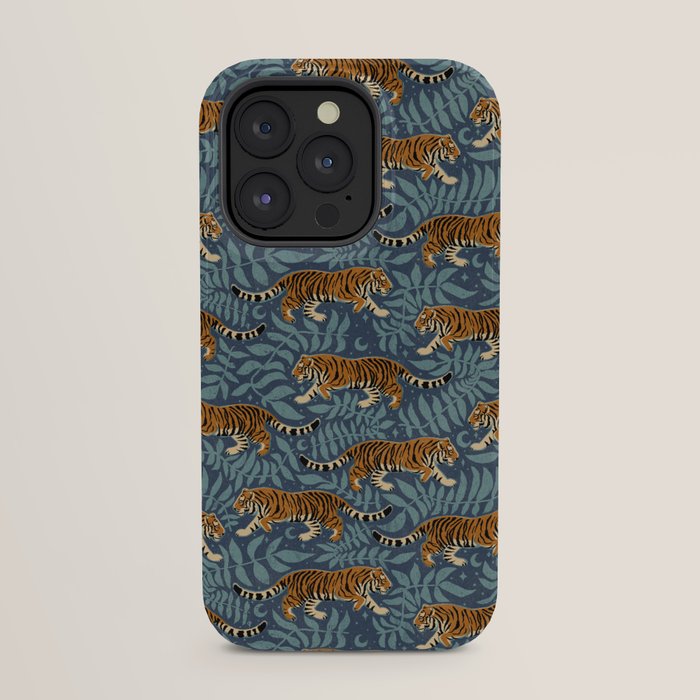 Tigers - dusky blue iPhone Case Gallery Image 31