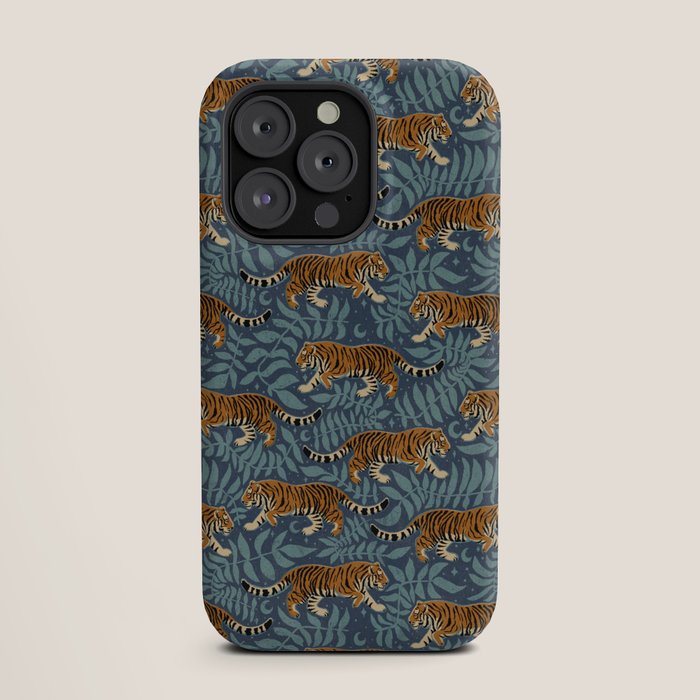 Tigers - dusky blue iPhone Case Gallery Image 19