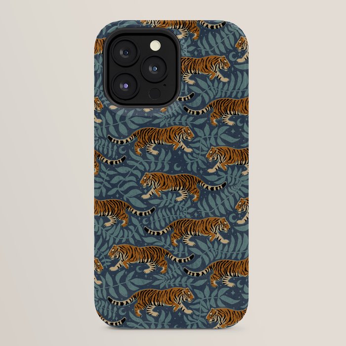 Tigers - dusky blue iPhone Case Gallery Image 32