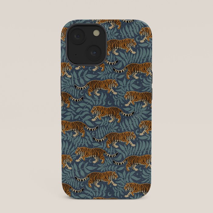 Tigers - dusky blue iPhone Case Gallery Image 33