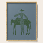 Solo Steady Seamoss â Cowgirl Art with Earthy Tones Serving Tray Gallery Image 1